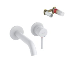 Смеситель KLUDI BOZZ WHITE SET 382445376S для раковины настенный встраиваемый со скрытой частью в комплекте