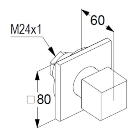 Вентиль KLUDI DECUS 54816N575 настенный