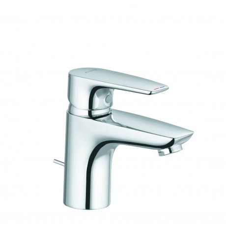 Смеситель KLUDI PURE&SOLID 343820575 для раковины на одно отверстие однорычажный с донным клапаном