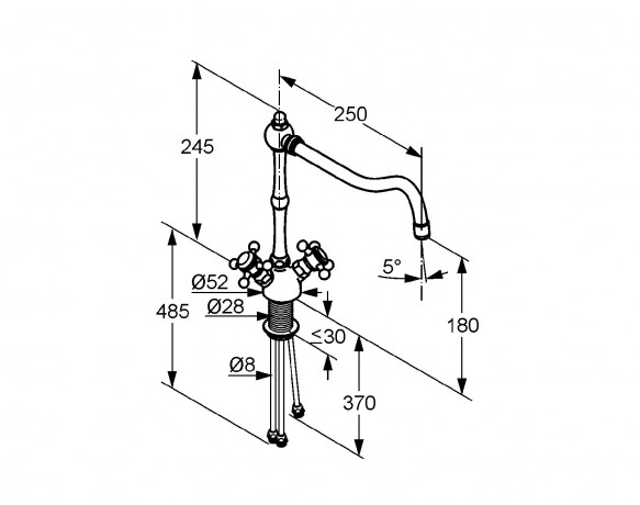 Смеситель KLUDI ADLON 516000520 для кухни