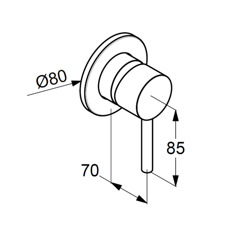 Смеситель KLUDI BOZZ 389250576 для душа встраиваемый внешняя часть