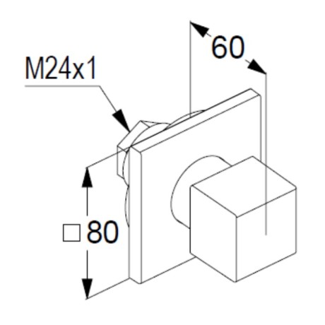 Вентиль KLUDI DECUS 548165375 настенный
