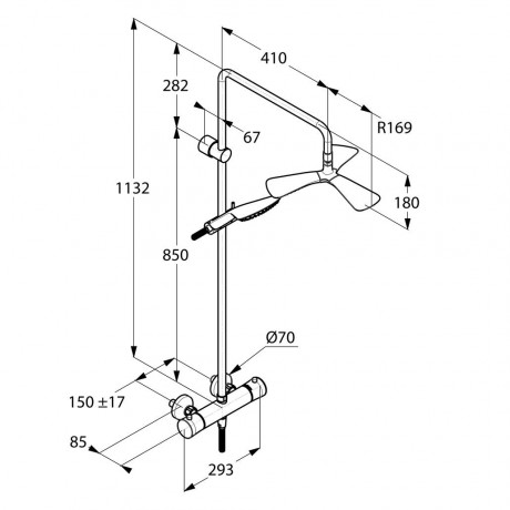 Душевая система KLUDI FIZZ 6709505-00 с термостатом