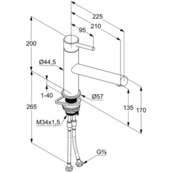 Смеситель KLUDI STEEL 44850F860 для кухни