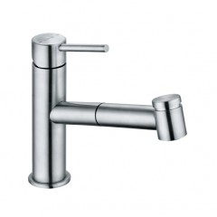 Смеситель KLUDI STEEL 44851F860 для кухни с выдвижным изливом