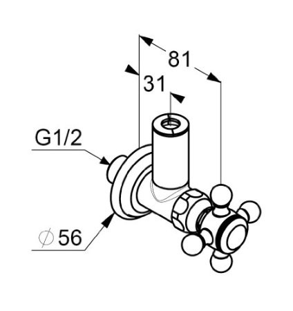 Вентиль KLUDI ADLON 518430520 запорный угловой