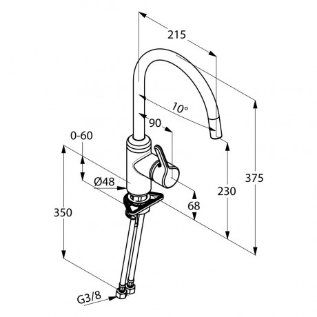 Смеситель KLUDI BINGO STAR 428030578 для кухни