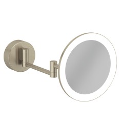 Зеркало косметическое KLUDI VELA R 58995N5W подвесное с подсветкой 3х кратное увеличение