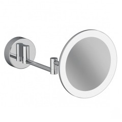 Зеркало косметическое KLUDI VELA R 5899505W подвесное с подсветкой 3х кратное увеличение