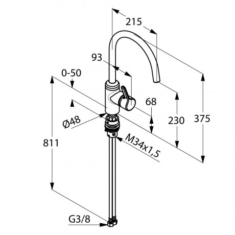 Смеситель KLUDI BINGO STAR 428579678 для кухни с байонетным креплением
