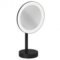 Зеркало косметическое KLUDI VELA R 5899539F настольное с подсветкой 3х кратное увеличение