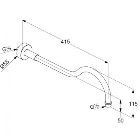 Душевой кронштейн KLUDI ADLON 2751445-00