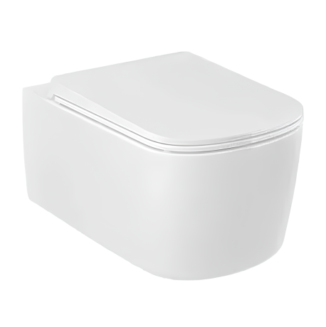 Унитаз KLUDI RESA S 27WCSET43 подвесной безободковый с сиденьем крышкой с плавным опусканием