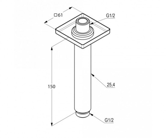 Душевой кронштейн KLUDI A-QA 6653505-00