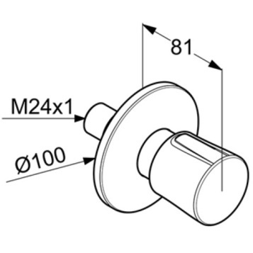 Вентиль KLUDI BALANCE 528158775 настенный
