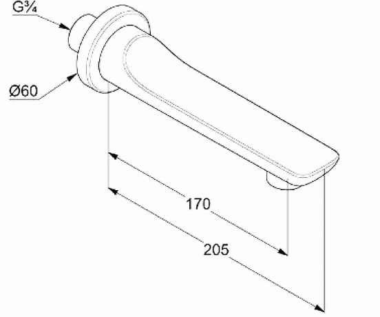 Излив KLUDI BALANCE 5250305 для ванны