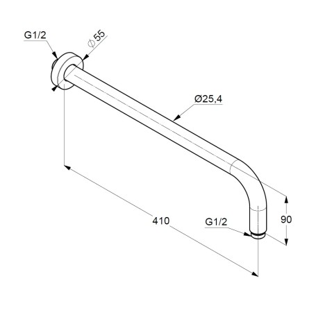 Душевой кронштейн KLUDI A-QA 66514N1-00