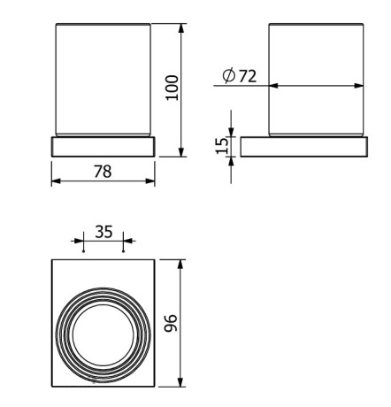 Стакан KLUDI VELA C 3197553 подвесной