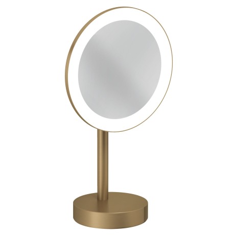 Зеркало косметическое KLUDI VELA R 58995N1F настольное с подсветкой 3х кратное увеличение