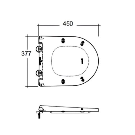 Сиденье KLUDI Resa D 24WCS43S с крышкой с плавным опусканием