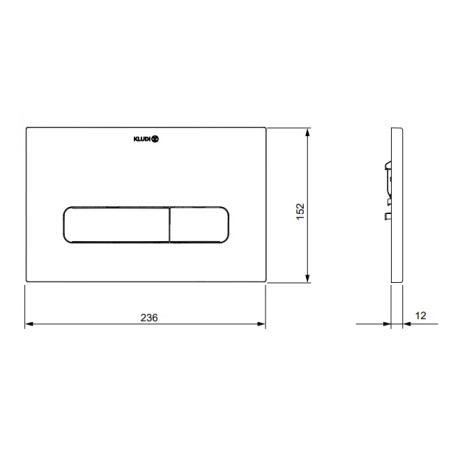 Клавиша смыва KLUDI UNIFIX 30PP0139 для унитаза цвет черный матовый