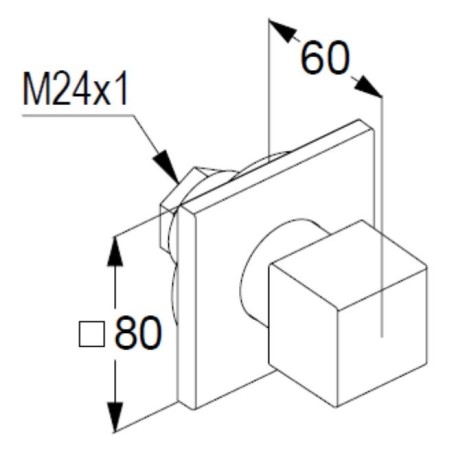 Переключатель потока воды KLUDI DECUS 54846N275 на три потребителя