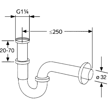 Сифон KLUDI 1025005-00 для раковины