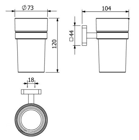 Стакан KLUDI VELA S 2597553 подвесной