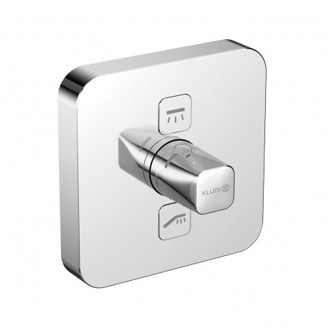 Термостат KLUDI PUSH 387110538 для ванны и душа встраиваемый на 2 потребителя внешняя часть