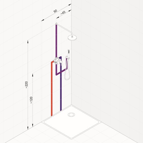 Комплект для душа KLUDI BOZZ 386300576 7 в 1
