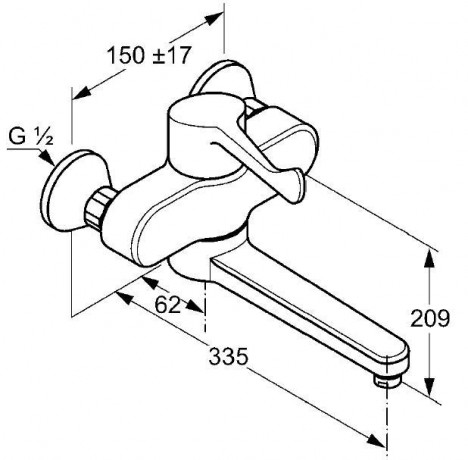 Смеситель KLUDI MEDI CARE 349240524