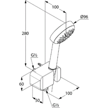 Душевой гарнитур KLUDI LOGO 6867005-00
