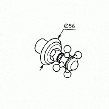 Переключатель потока воды KLUDI ADLON 51845052 на три потребителя