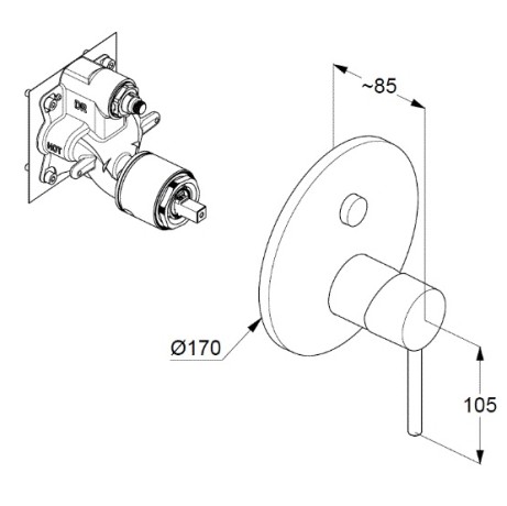Комплект KLUDI BOZZ 386585376 душевой 7 в 1 верхний душ 300 мм