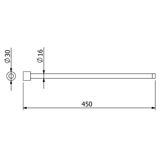 Держатель полотенца KLUDI VELA R 58977N0S прямой