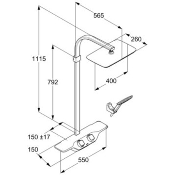 Душевая система KLUDI COCKPIT 8020091-00 с термостатом